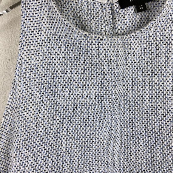 DREW | Anthro Blue & White Tweed Tank Top Fringe - Picture 3 of 7